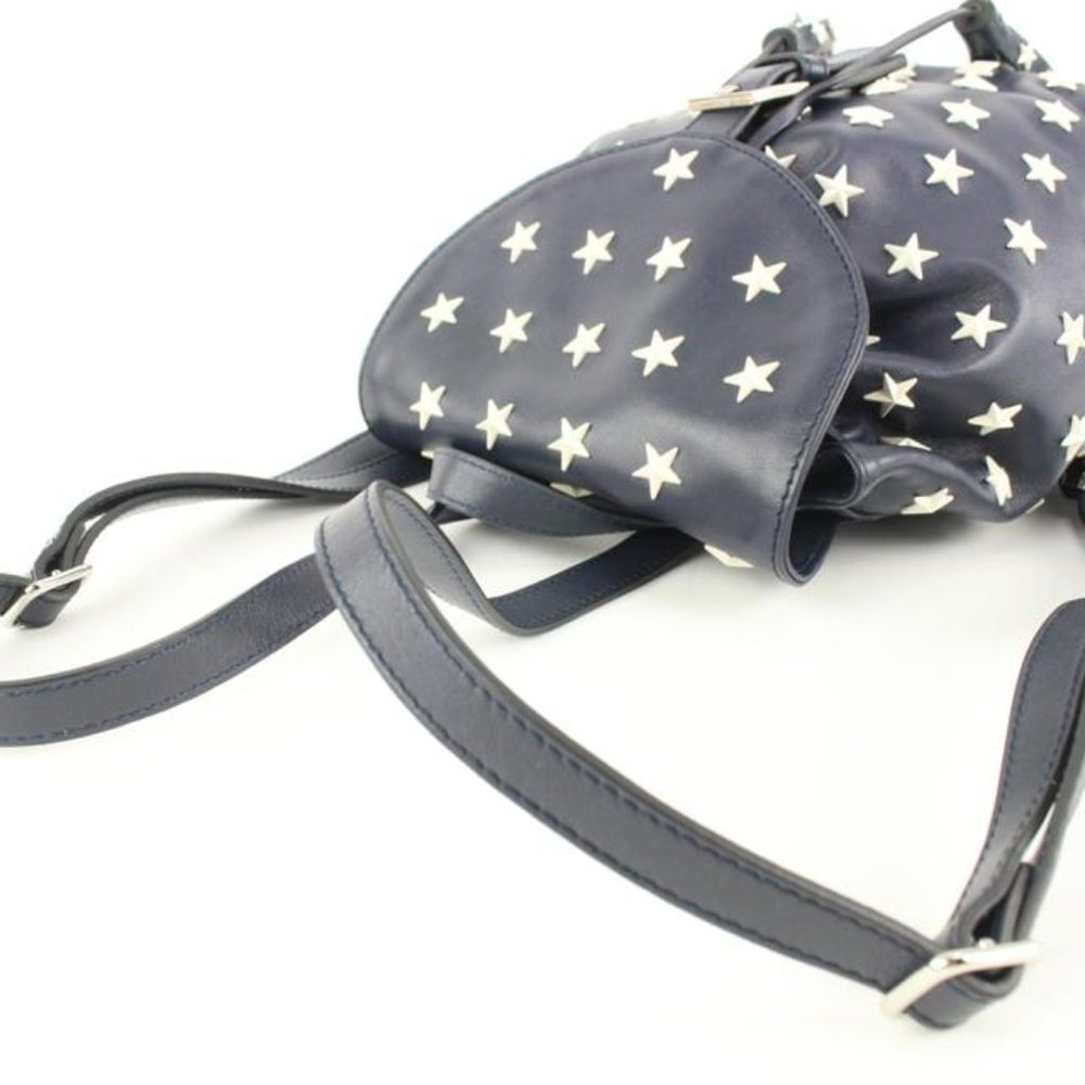 Red Valentino Navy Leather Star Mini Backpack 113re49 - Picture 6 of 12